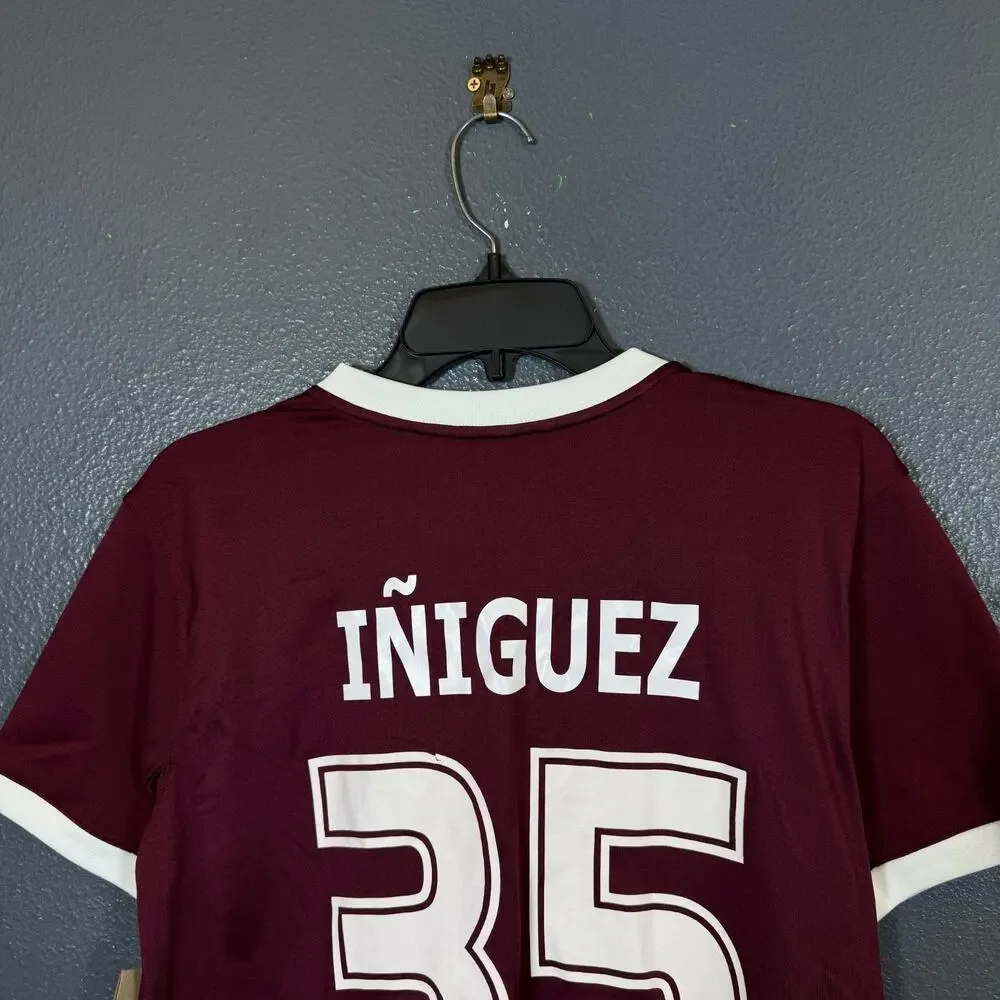Nike M women’s burgundy Softball s/d Iniguez #35 jersey t-shirt NWT